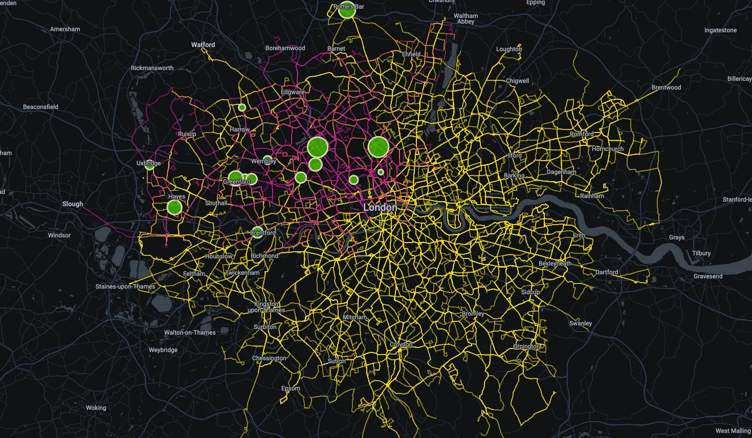 Public Transport Routes and Depots
