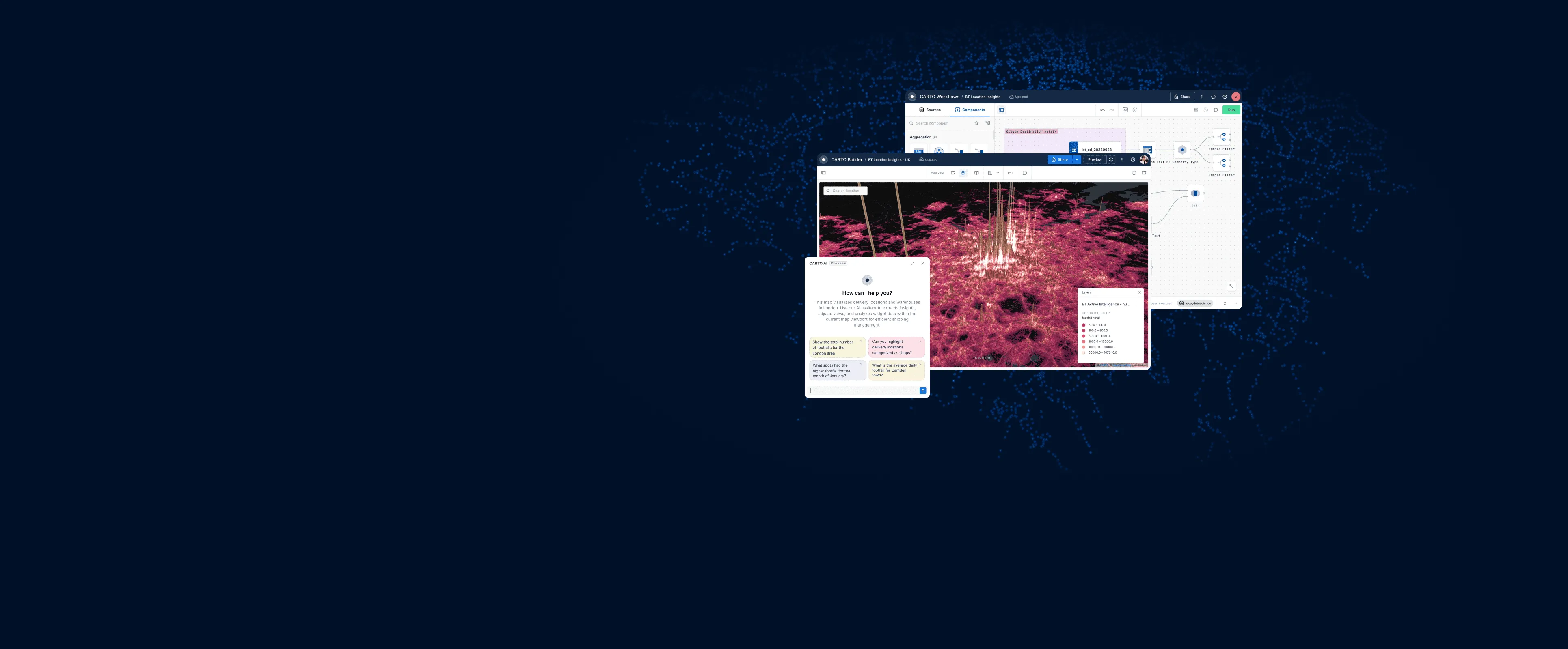 One Agentic GIS platform for all users | Overview | CARTO