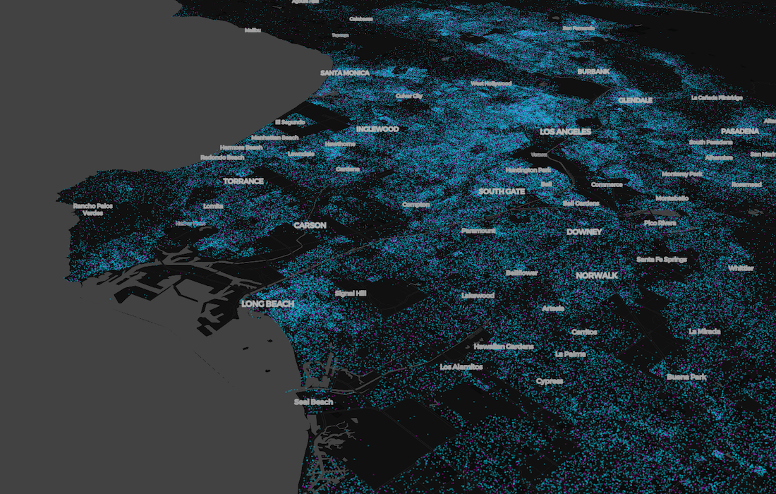 Screenshot of view of the West Coast