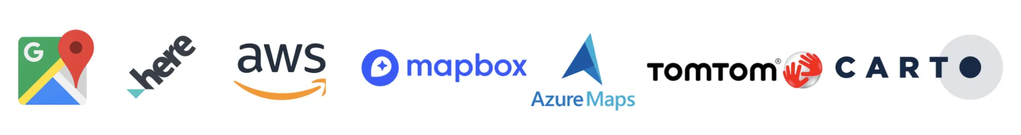 Logos of basemap providers