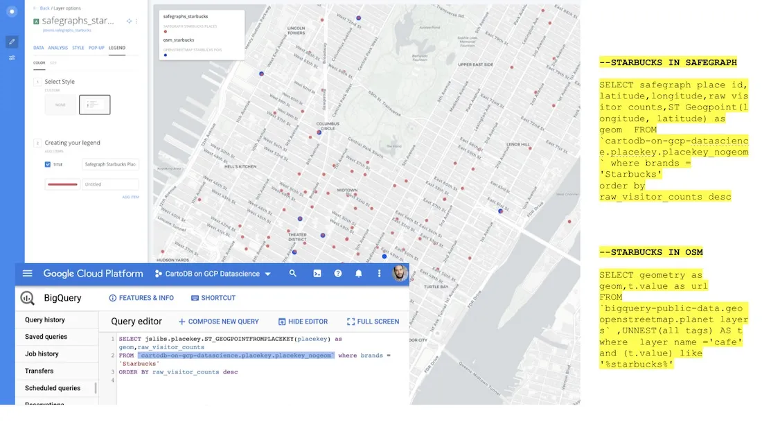 Screenshot showing how to create a common placekey identifier to aggregate and precisely pinpoint locations