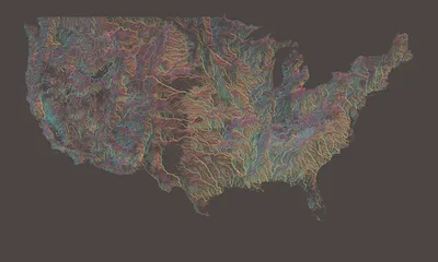 US Rivers Map
