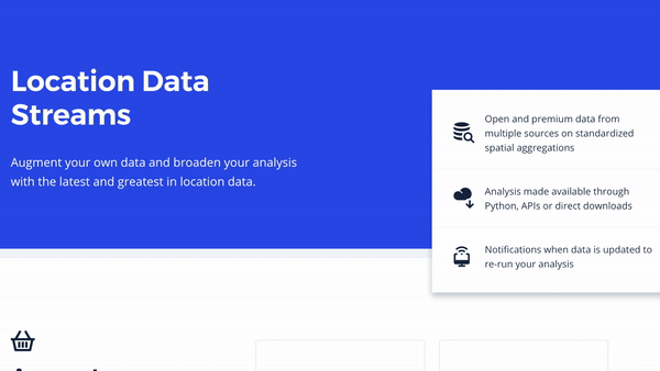 Location Data Streams catalogue