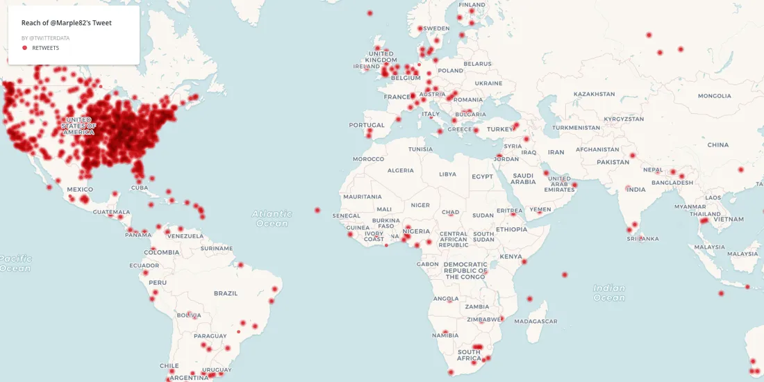 Map of the Month: Reach of CJ Marple’s Tweet