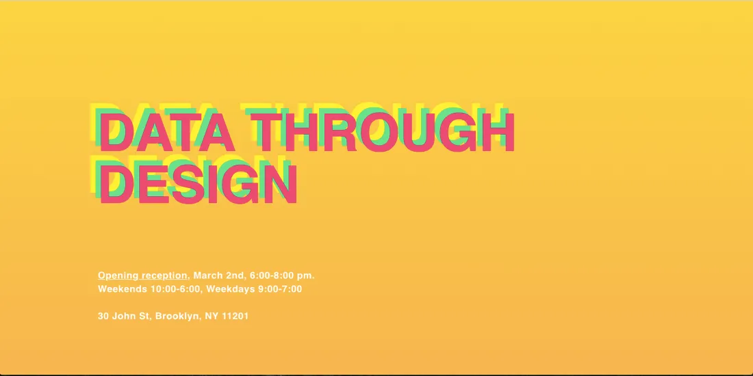 Data Through Design Opening Reception: Kicking-Off NYC Open Data Week 2018 in Style