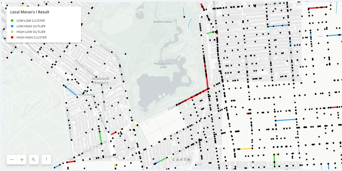 Collision Hotspots Styled for Quantity