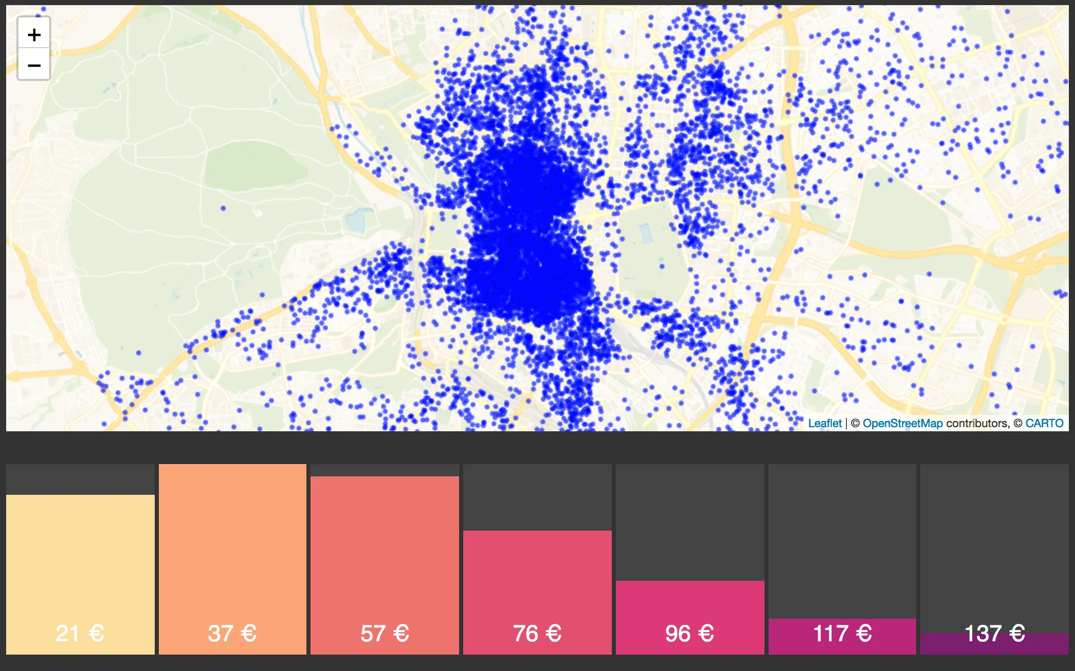App with map and styled widgets