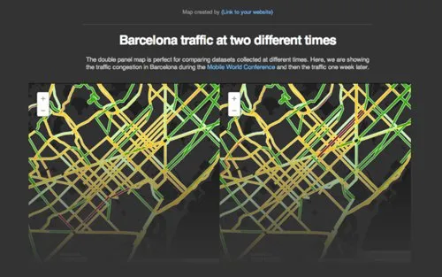 barcelona traffic at two different times