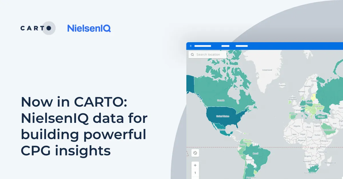 Now in CARTO: NielsenIQ data for building powerful CPG insights