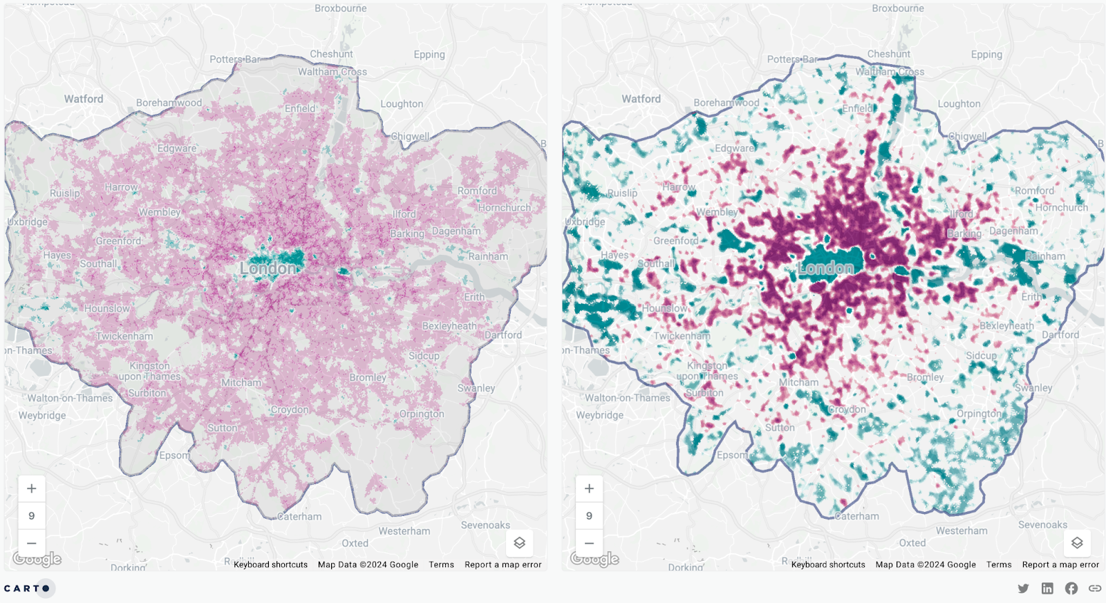 A screenshot of CARTO Builder