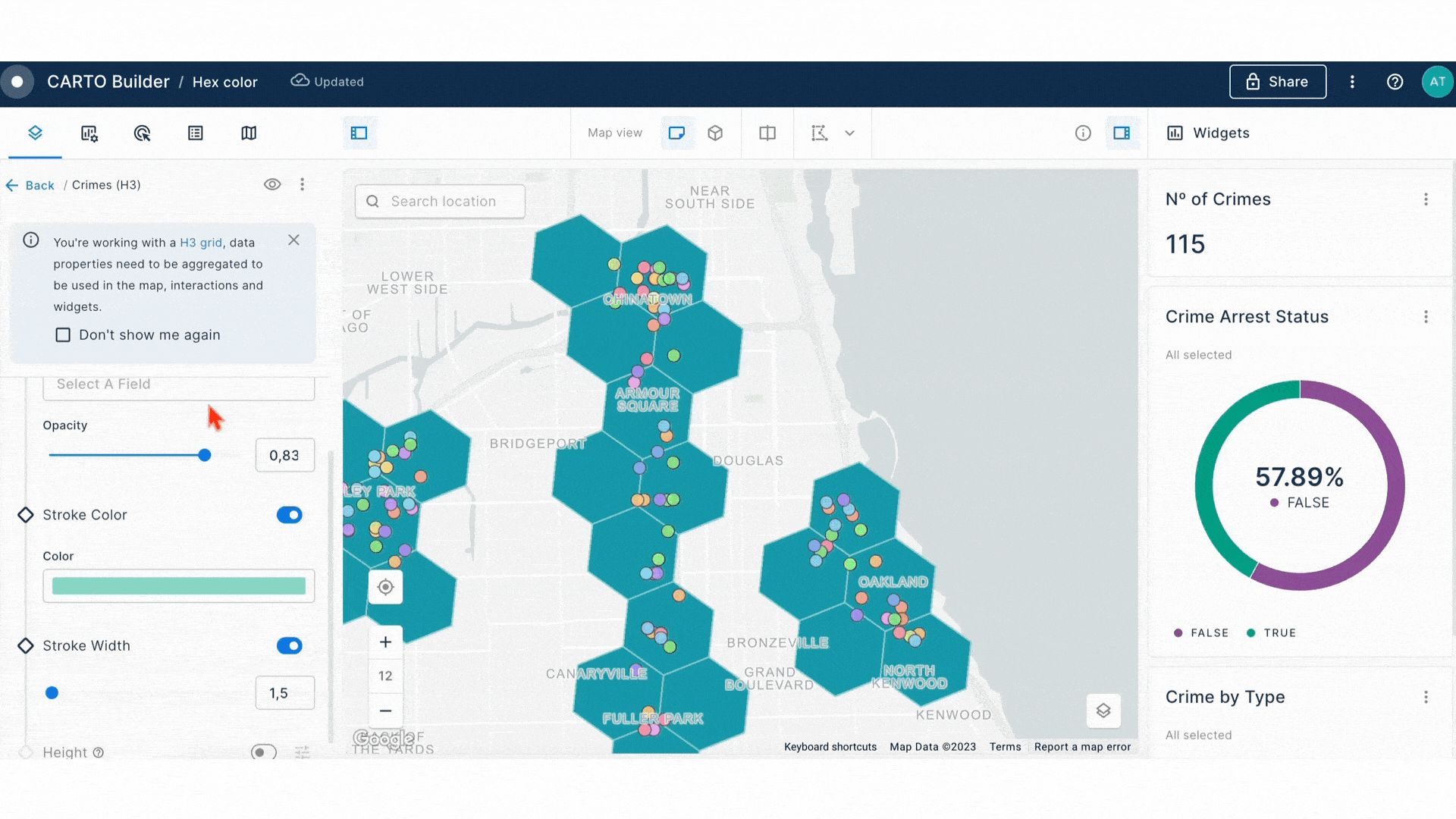 A gif showing hex collar styling