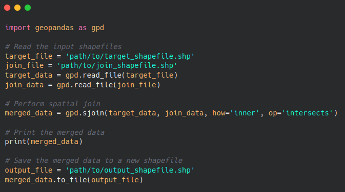 An example python code block