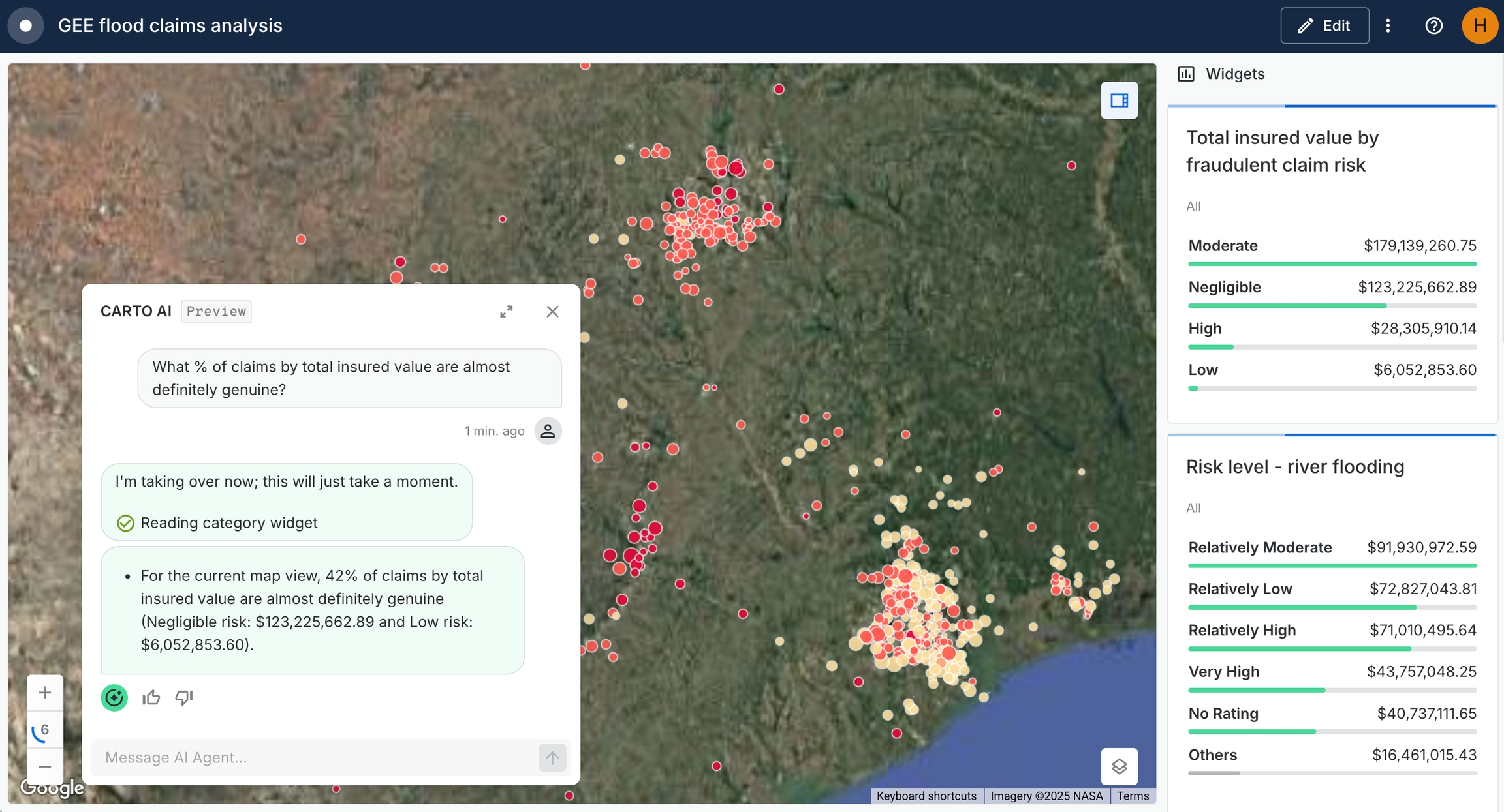 A screenshot of CARTO Builder