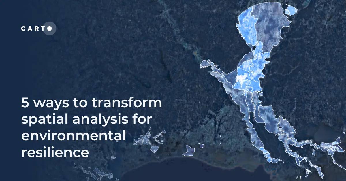 5 ways to transform spatial analysis for environmental resilience | CARTO