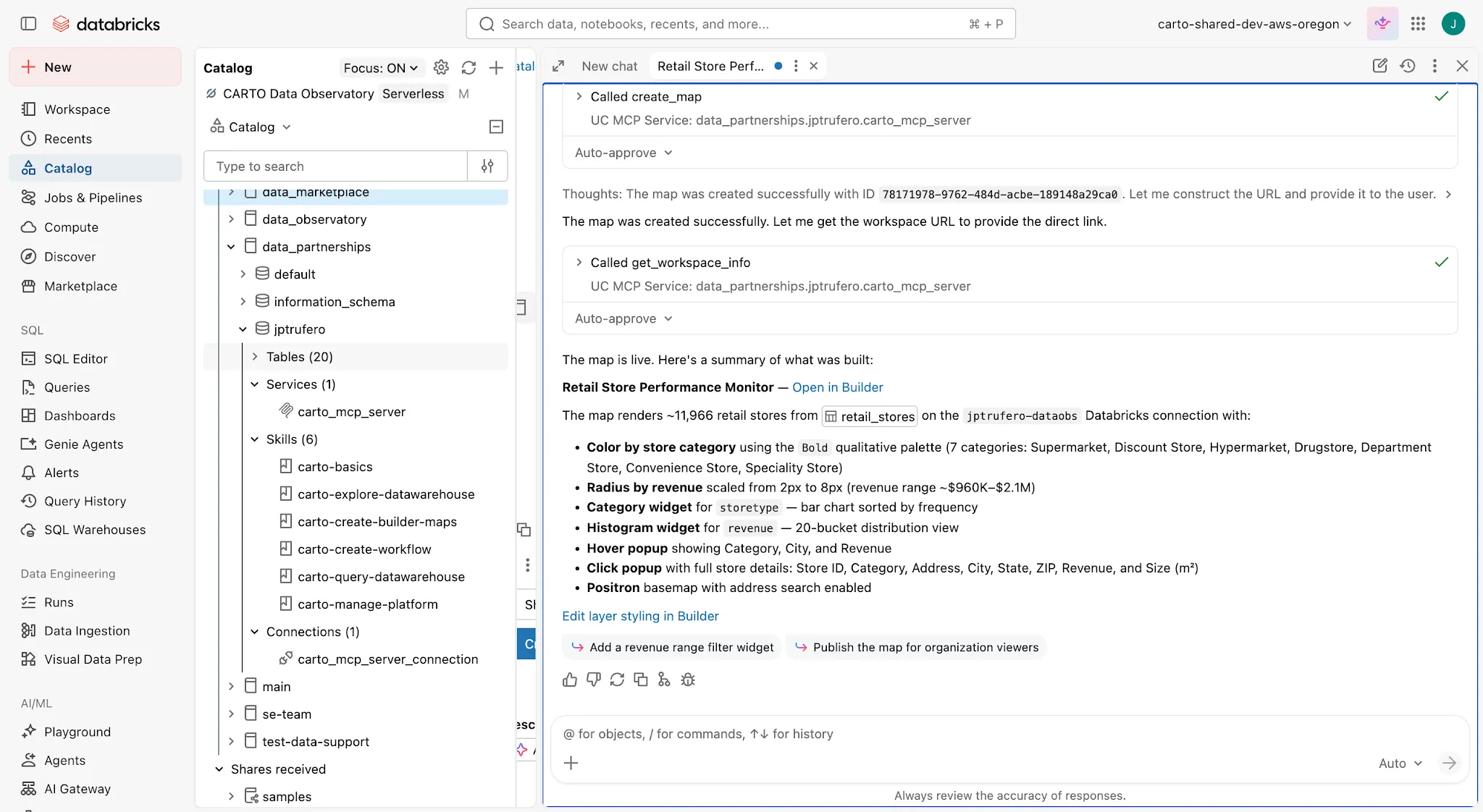 Turning Databricks Genie Code into a geospatial agent with the CARTO MCP Server